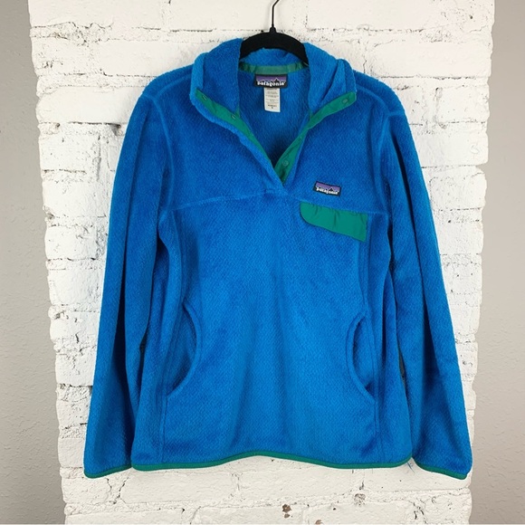 Patagonia Blue Fleece Snap Re-Tool T-Pull Woman’s Medium - Picture 1 of 13